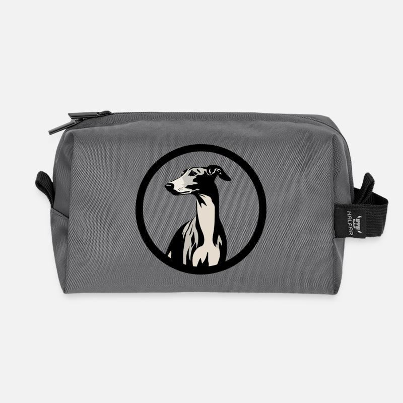 Galgo Logo No3 - Recycled Toiletry Zip Bag - anthracite