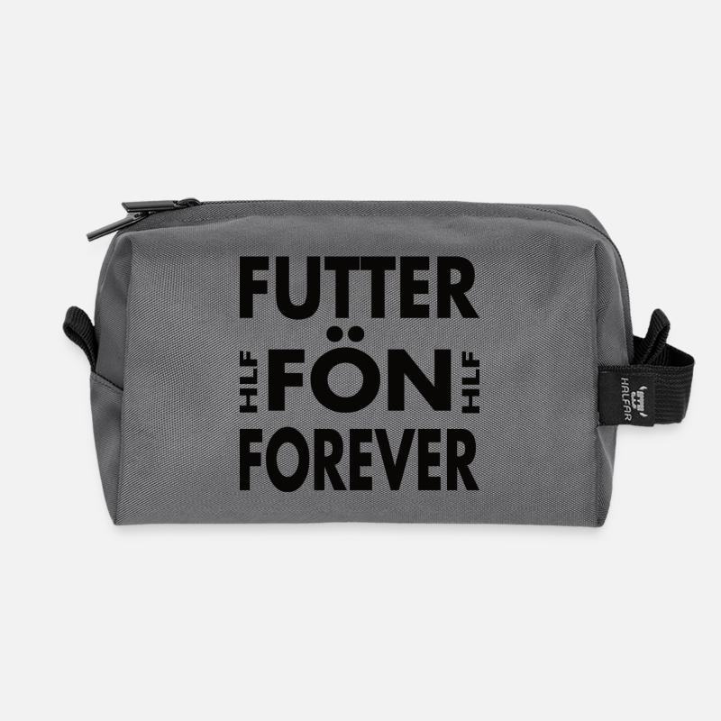 Futterfön - Heißluftfritteuse Für immer - Recycelte Kulturtasche - Anthrazit