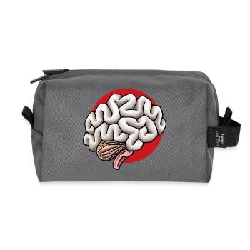 Gehirn Hirn Brain - Recycled Toiletry Zip Bag - anthracite - Front