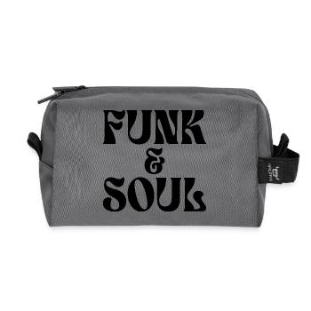 Funk and Soul music - Recycled Toiletry Zip Bag - anthracite - Front