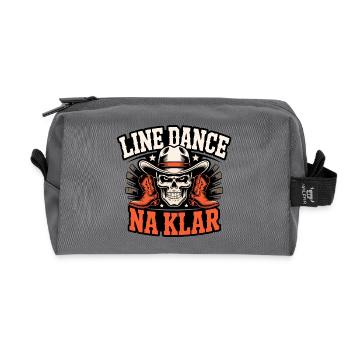 Line Dance Skull Cowboy NA KLAR - Recycled Toiletry Zip Bag - anthracite - Front