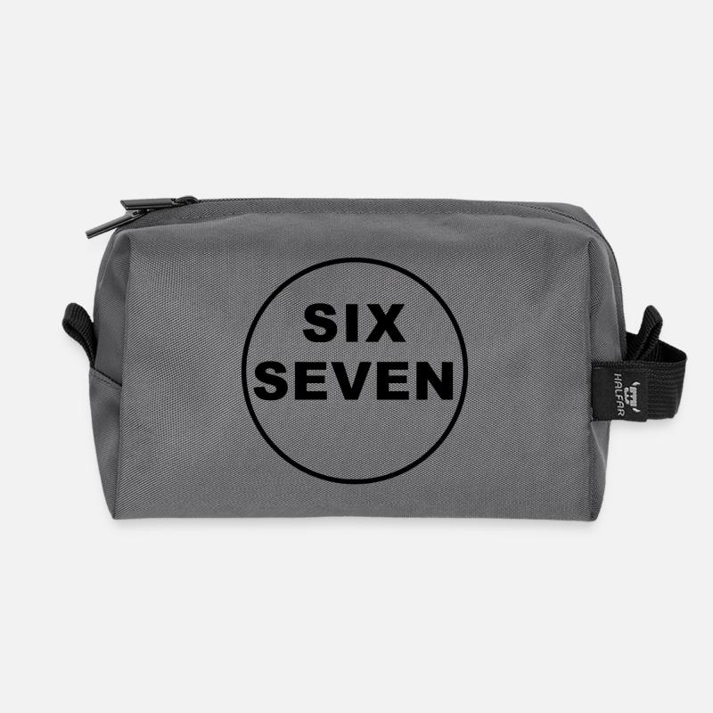 Six Seven Trend - Recycled Toiletry Zip Bag - anthracite