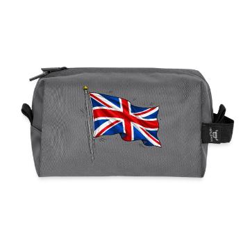 Great Britain England Flag - Recycled Toiletry Zip Bag - anthracite - Front