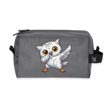 Coole Schneeeule Dabbing Kids Eule Dab - Recycelte Kulturtasche - Anthrazit - Vorne