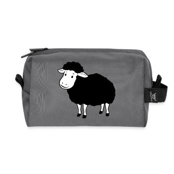 Mouton noir - Trousse de toilette en tissu recyclé - anthracite - Devant