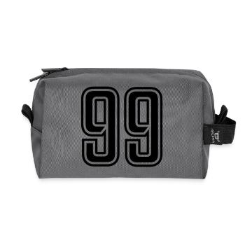 99 - Recycled Toiletry Zip Bag - anthracite - Front