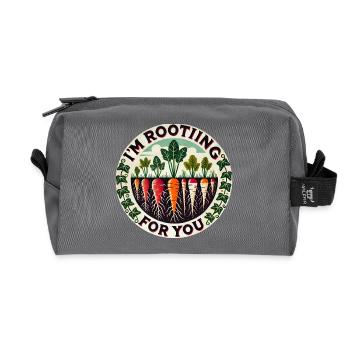 Ronde de la Root Carrot - Trousse de toilette en tissu recyclé - anthracite - Devant