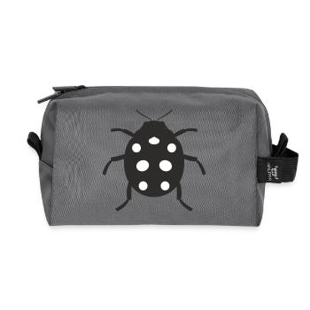 Marienkäfer Design - Recycelte Kulturtasche - Anthrazit - Vorne