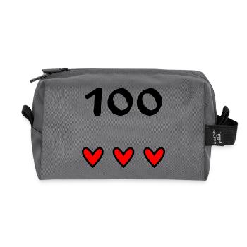 100. 100 JAHRE. 100-JÄHRIGES JUBILÄUM. GEBURTSTAG 100 - Recycelte Kulturtasche - Anthrazit - Vorne