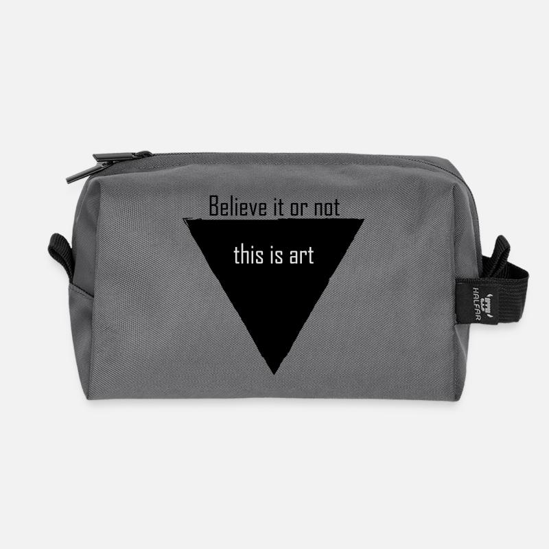 Croyez-le ou non, c’est de l’art - Trousse de toilette en tissu recyclé - anthracite
