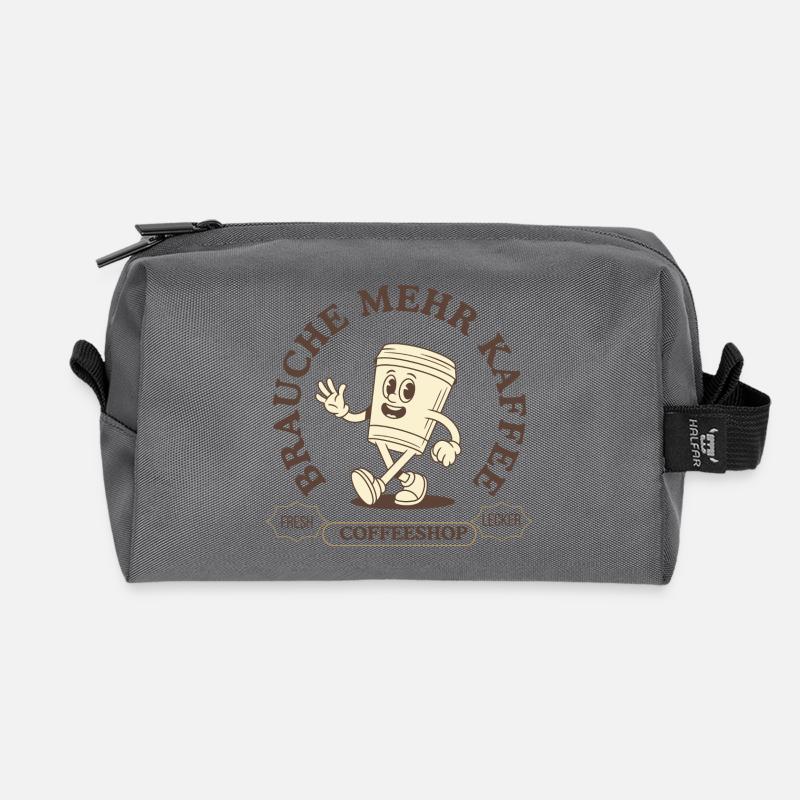 Brauche mehr Kaffee - Recycelte Kulturtasche - Anthrazit