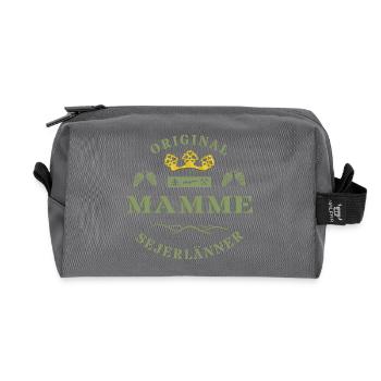 Sejerlänner Mamme Siegerländer Mutter Krönchen - Recycelte Kulturtasche - Anthrazit - Vorne