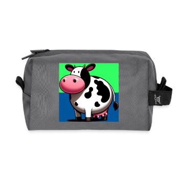 vache - Trousse de toilette en tissu recyclé - anthracite - Devant