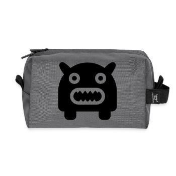 monster - Recycled Toiletry Zip Bag - anthracite - Front