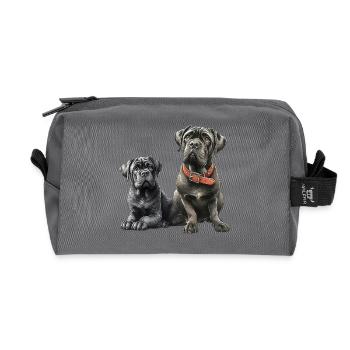 Amitié - Trousse de toilette en tissu recyclé - anthracite - Devant