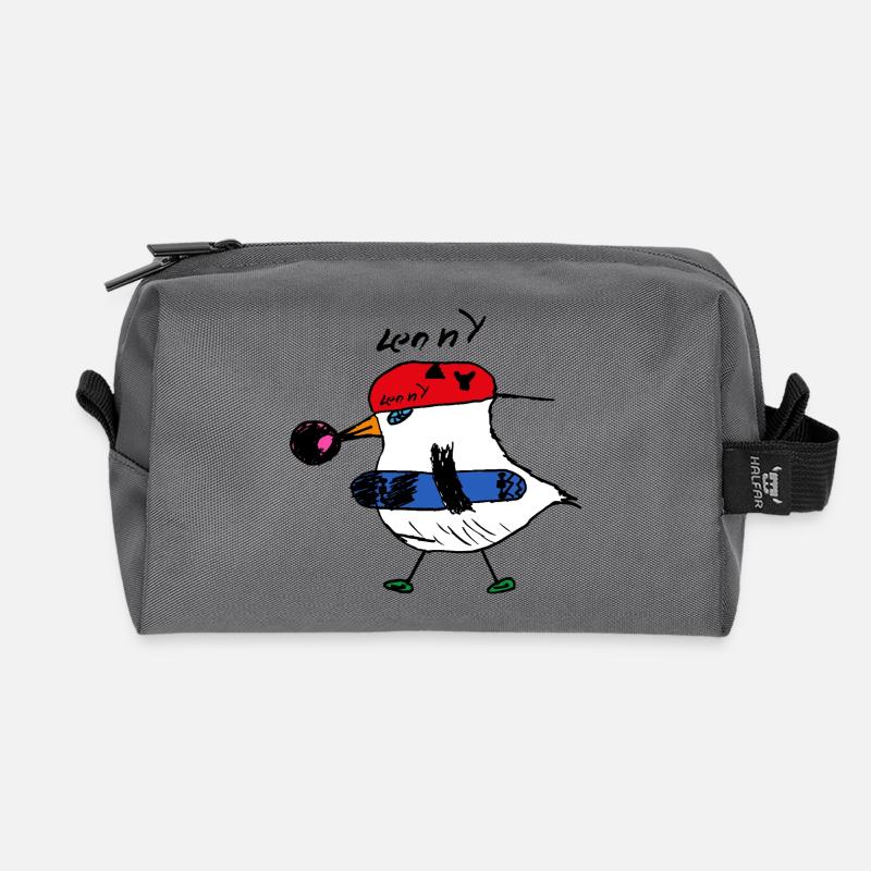 Lennys Skater-Huhn - Recycelte Kulturtasche - Anthrazit