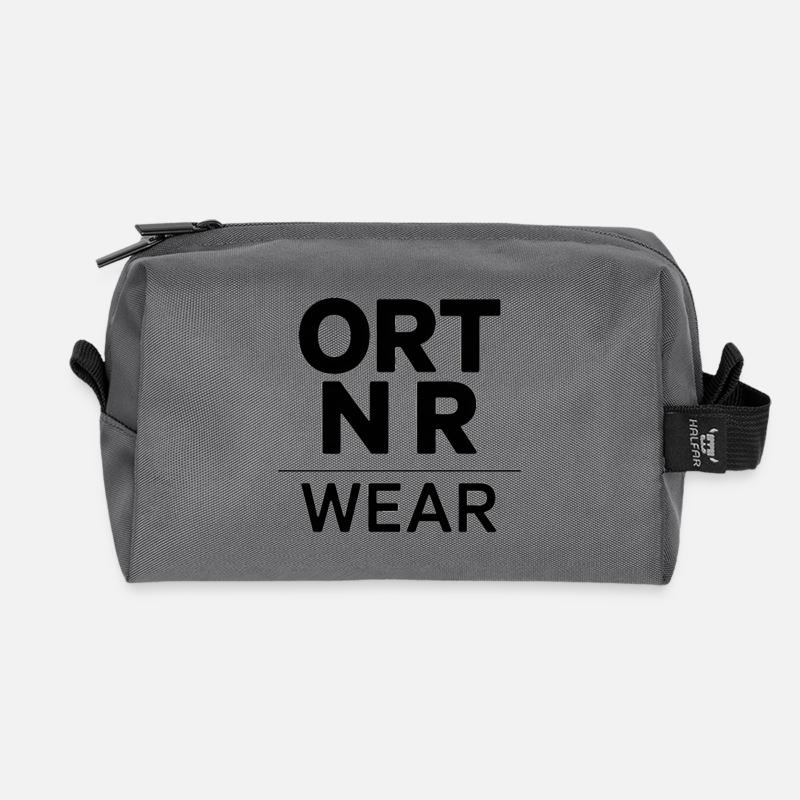 Logo Simple - Recycled Toiletry Zip Bag - anthracite