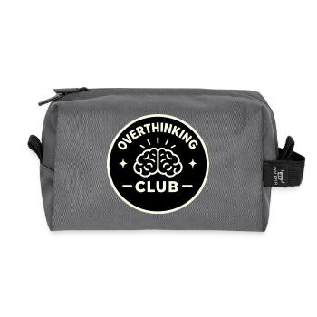 Overthinking Club - Recycled Toiletry Zip Bag - anthracite - Front