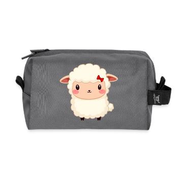 Sheep - Recycled Toiletry Zip Bag - anthracite - Front