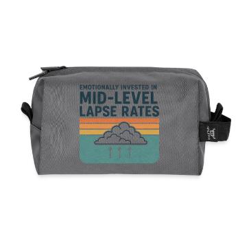 Amoureux des taux de défaillance | Météorologie - Trousse de toilette en tissu recyclé - anthracite - Devant