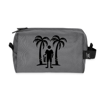 Palmiers symboles du parti - Trousse de toilette en tissu recyclé - anthracite - Devant