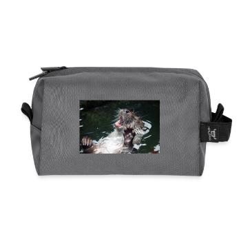 Otter - Recycelte Kulturtasche - Anthrazit - Vorne