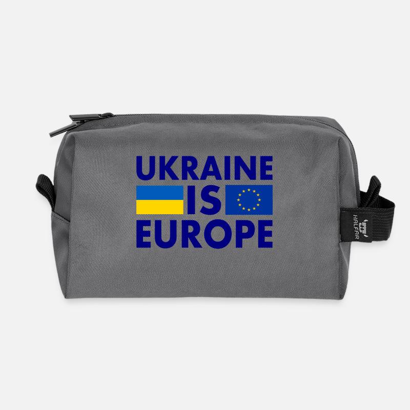 Ukraine - Recycelte Kulturtasche - Anthrazit