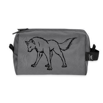 wolf - Recycelte Kulturtasche - Anthrazit - Vorne