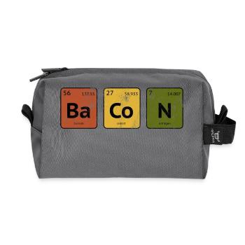 Bacon tableau périodique - Trousse de toilette en tissu recyclé - anthracite - Devant
