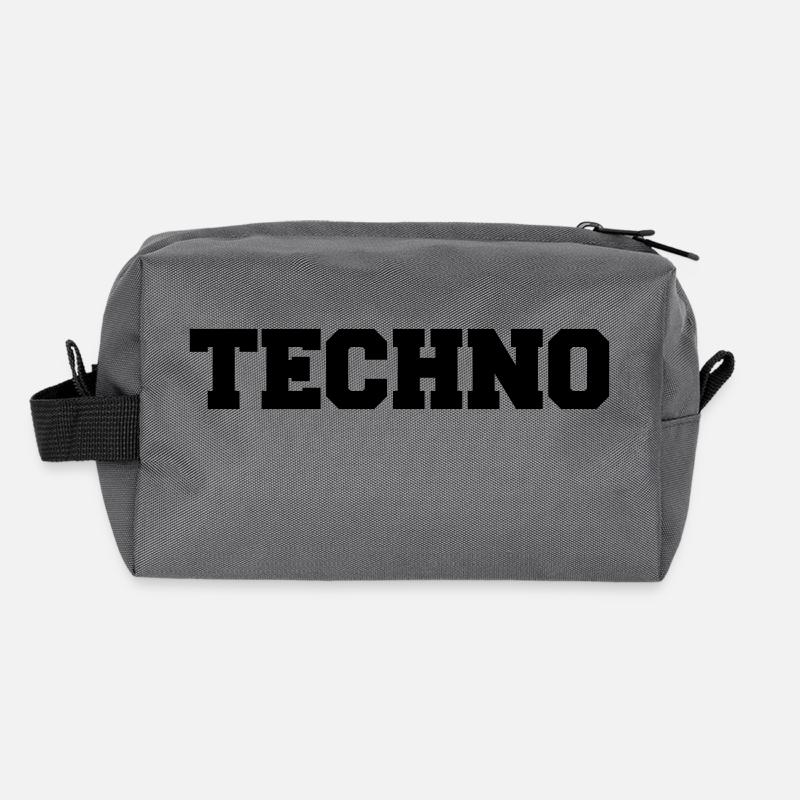 Techno Schriftzug Recycelte Kulturtasche
