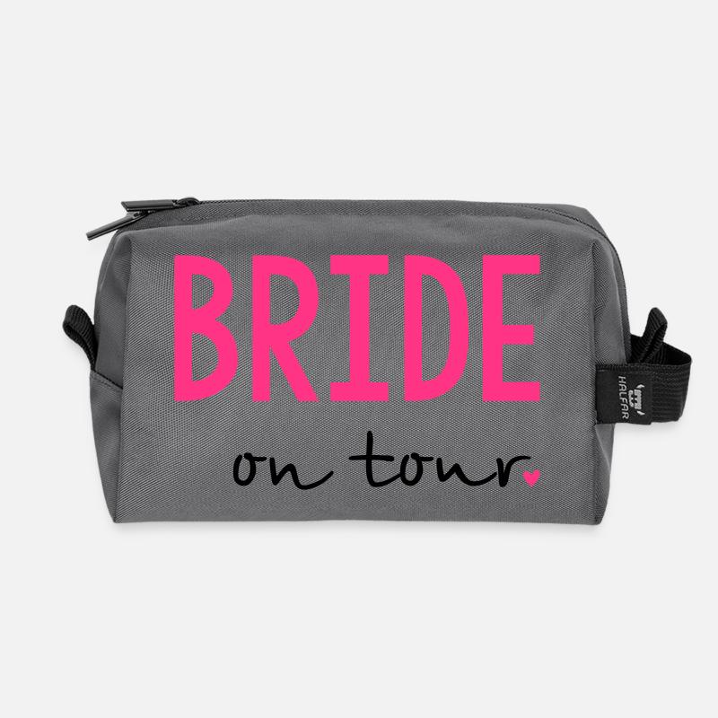 Bride on Tour Junggesellinnenabschied - Recycelte Kulturtasche - Anthrazit