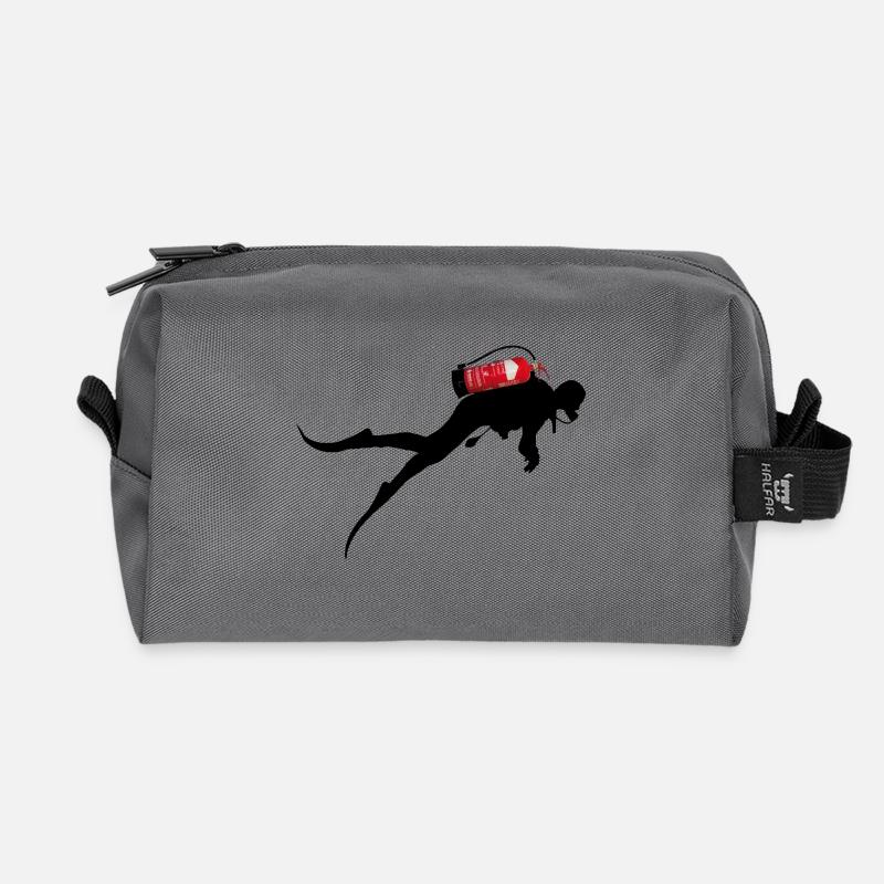 taucher - Recycelte Kulturtasche - Anthrazit
