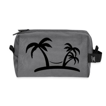 palm - Recycelte Kulturtasche - Anthrazit - Vorne