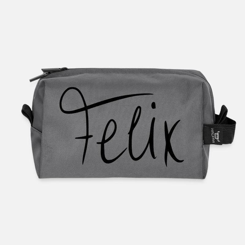 Felix - Recycled Toiletry Zip Bag - anthracite
