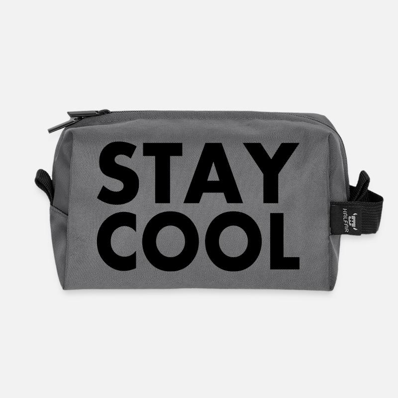 Stay cool - Recycelte Kulturtasche - Anthrazit