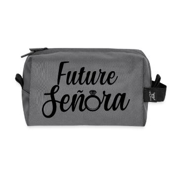 Future Señora Engagement Bridal Shower Wedding - Recycled Toiletry Zip Bag - anthracite - Front