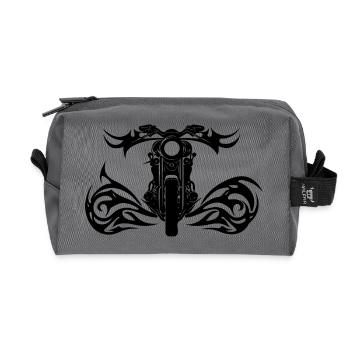 Offroad Tattoo Flames Style Motor Racing - Recycled Toiletry Zip Bag - anthracite - Front