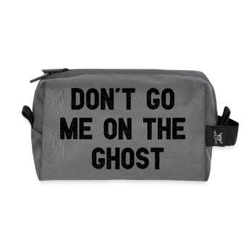 Don't Go Me On The Ghost Lustiges Denglisch - Recycelte Kulturtasche - Anthrazit - Vorne
