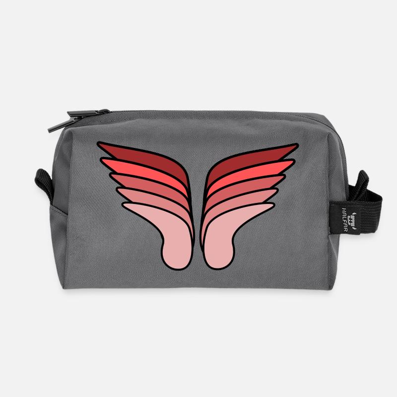 Warm Wings - Recycled Toiletry Zip Bag - anthracite