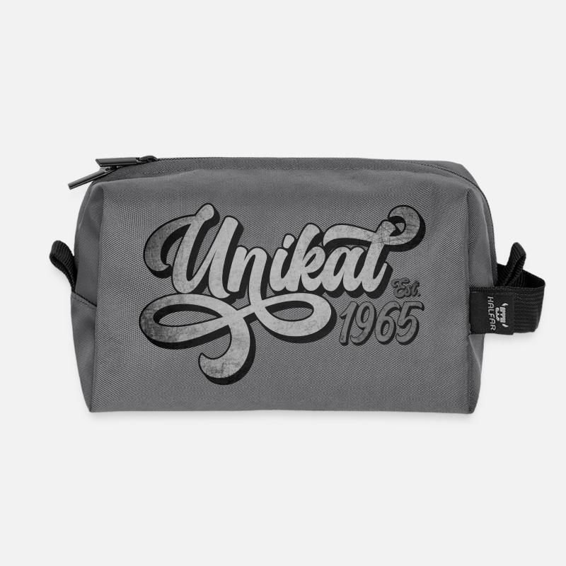 Unikat Est. 1965 - Recycelte Kulturtasche - Anthrazit