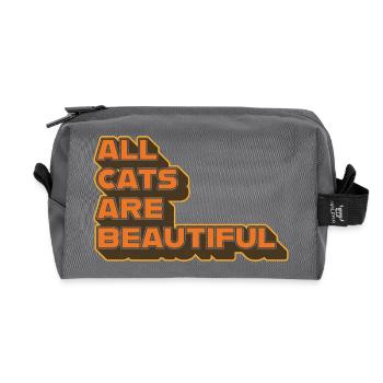 All Cats Are Beautiful – Stylish Statement - Recycled Toiletry Zip Bag - anthracite - Front