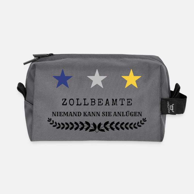 Zollbeamter - Recycelte Kulturtasche - Anthrazit