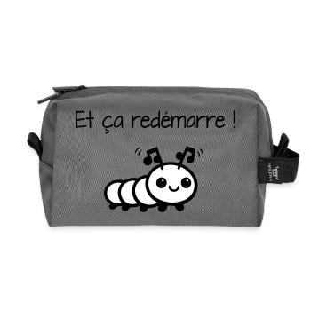 And it starts again! - Recycled Toiletry Zip Bag - anthracite - Front