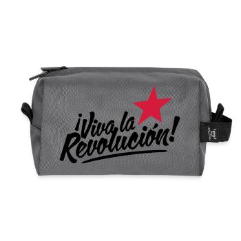 viva la revolucion - revolution! - Trousse de toilette en tissu recyclé - anthracite - Devant