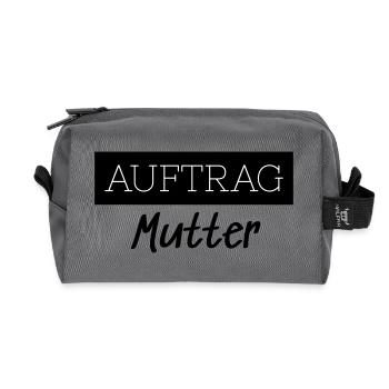 Order Mom Family Funny Gift - Recycled Toiletry Zip Bag - anthracite - Front