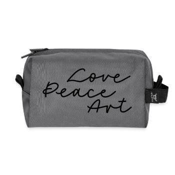 Love Peace Art - Recycelte Kulturtasche - Anthrazit - Vorne