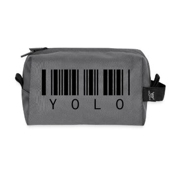 YOLO - You only live once - Recycled Toiletry Zip Bag - anthracite - Front