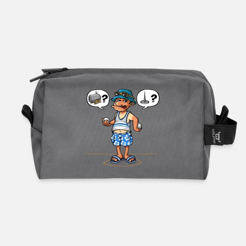 Petanque-Spieler - Recycelte Kulturtasche - Anthrazit