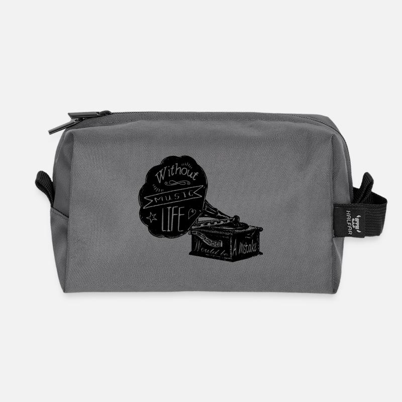 Without Music - Recycelte Kulturtasche - Anthrazit