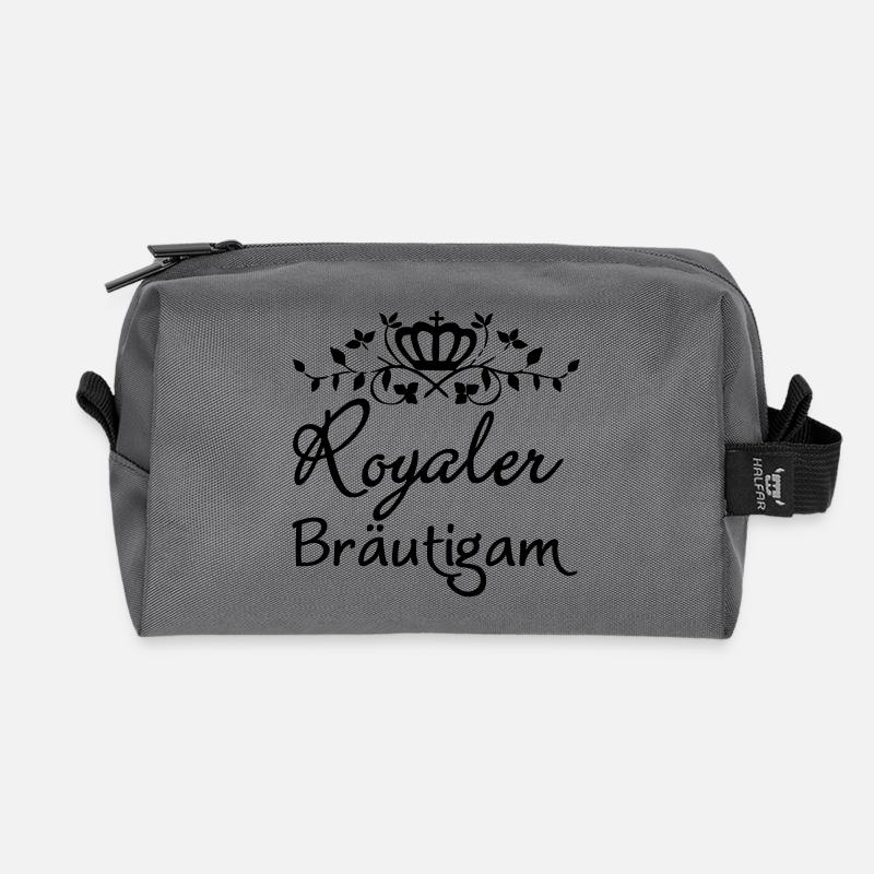 Royaler Bräutigam Geschenk - Recycelte Kulturtasche - Anthrazit